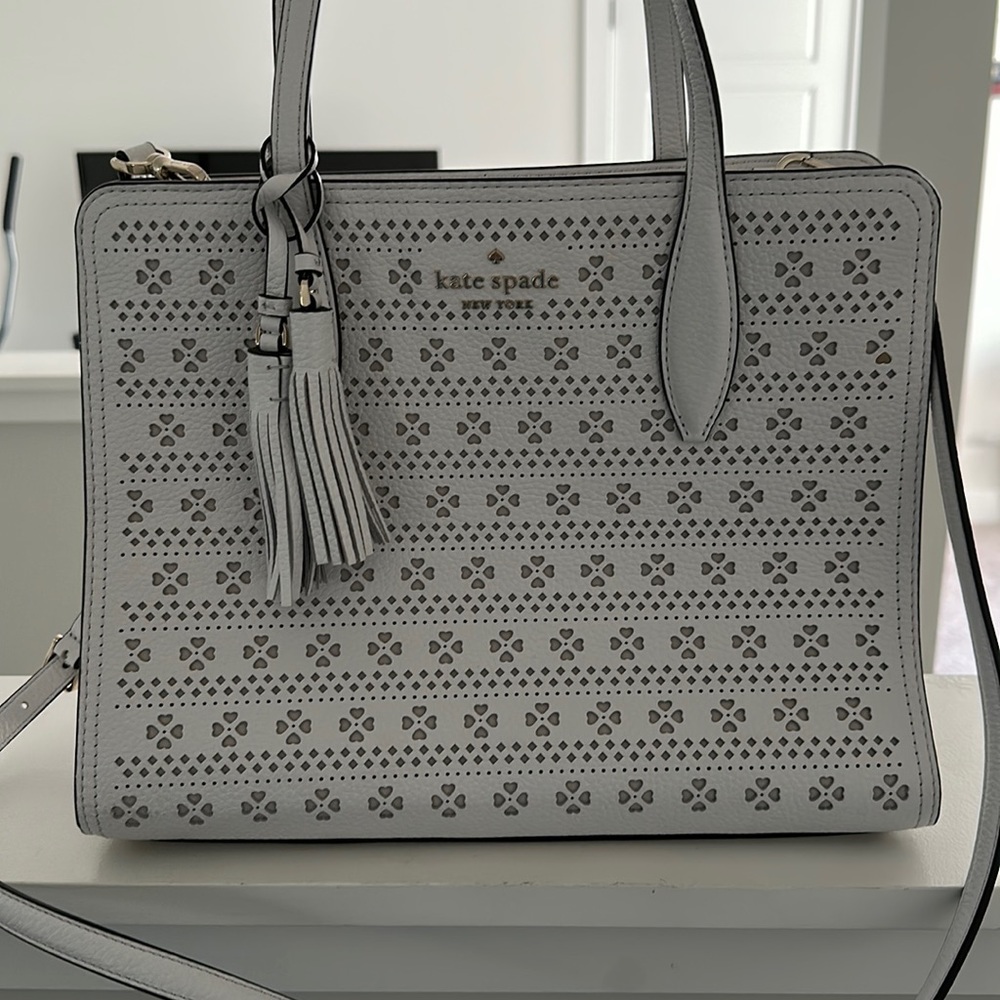 Kate Spade white cross body satchel